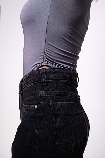 Body cavado manga longa
